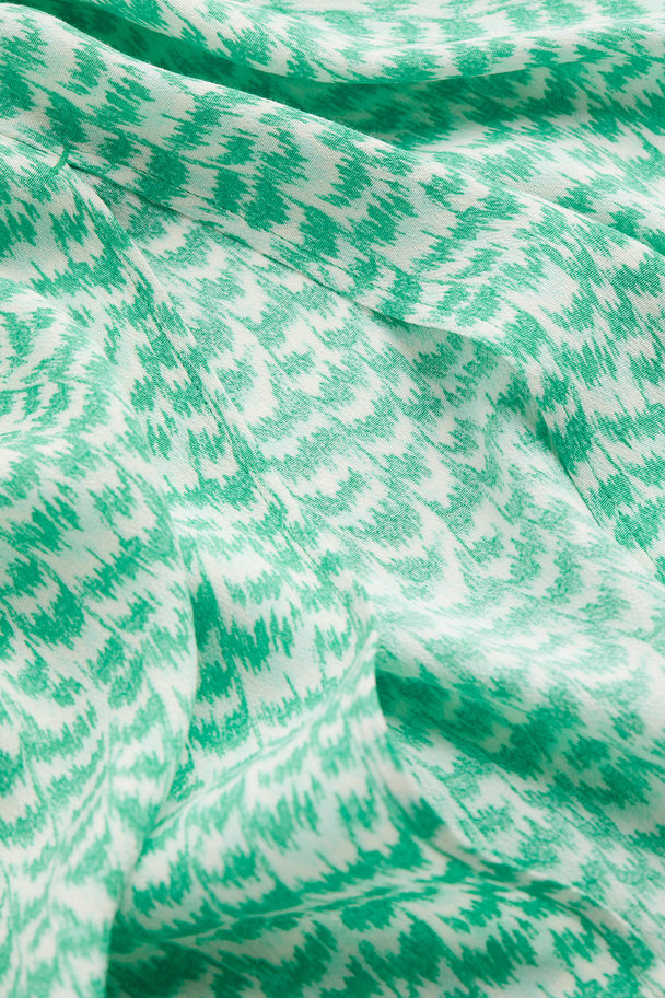 H&M Viskoseskjørt Grønn/mønstret