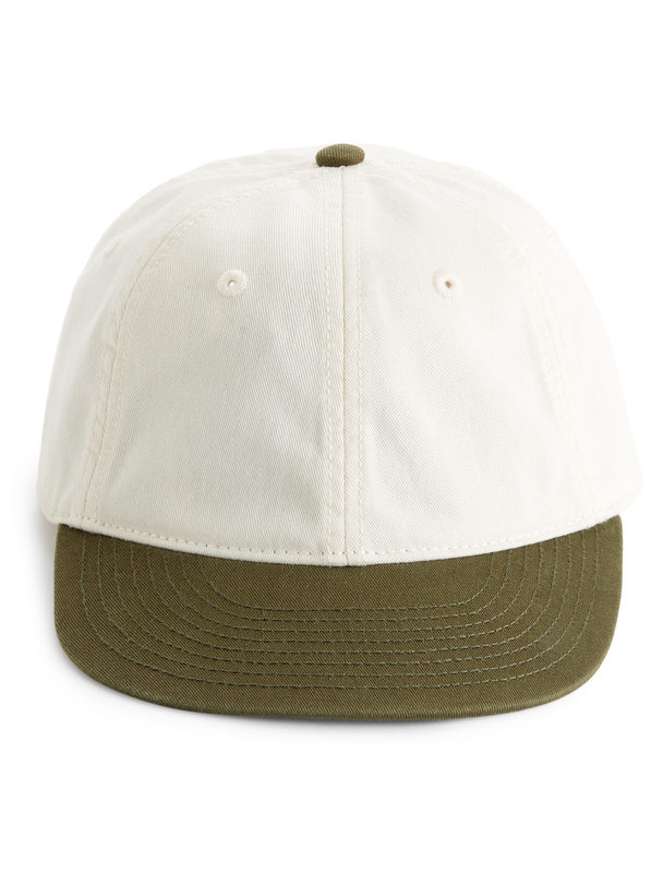 ARKET Twill Cap Off White/khaki Green