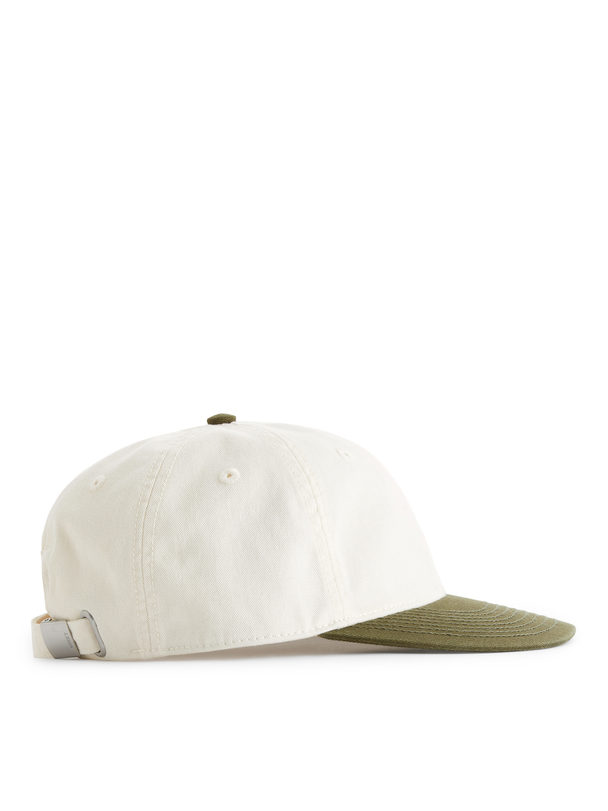 ARKET Twill Cap Off White/khaki Green