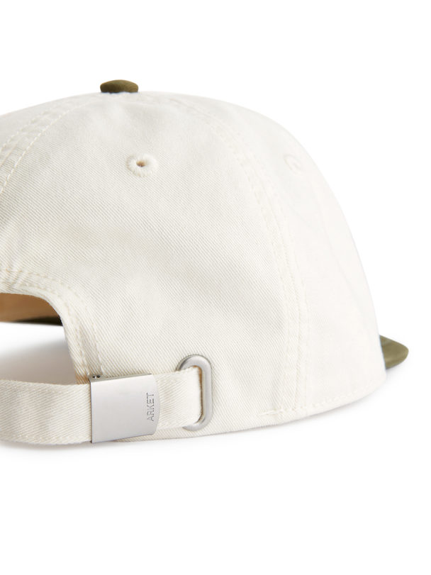 ARKET Twill Cap Off White/khaki Green