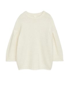 Cocoon-sleeve Jumper Off-white