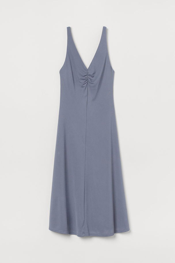 H&M V-neck Dress Pigeon Blue