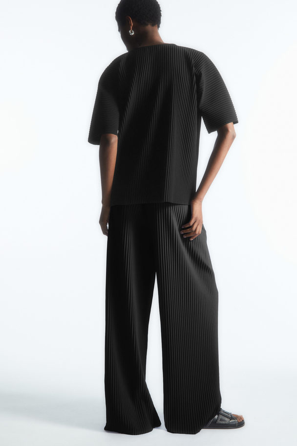 COS Pleated Elasticated Trousers Black