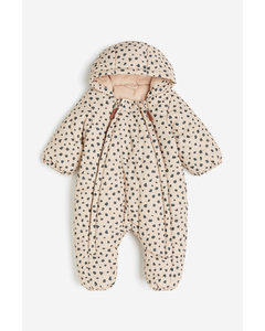 Padded All-in-one Suit Light Beige/leopard Print