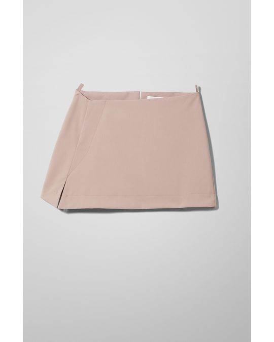 Weekday Sia Skew Mini Skirt Pink