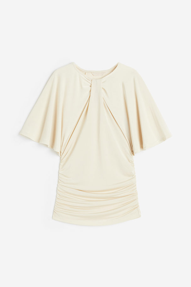 H&M Twisted-detail Top Light Beige