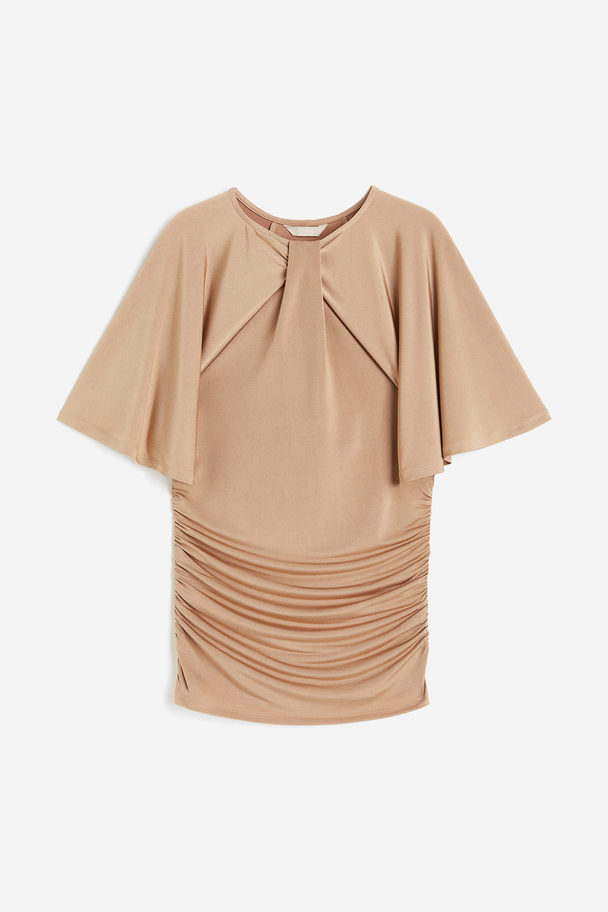 H&M Twisted-detail Top Beige