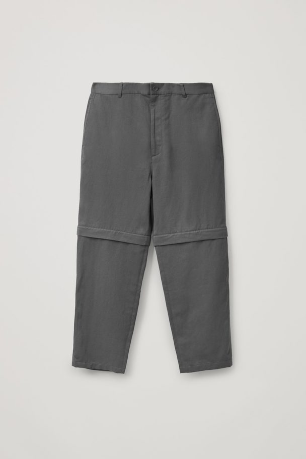 COS Relaxed-fit Convertible Trousers Dark Grey