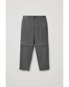 Relaxed-fit Convertible Trousers Dark Grey
