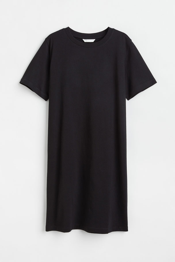 H&M Cotton T-shirt Dress Black