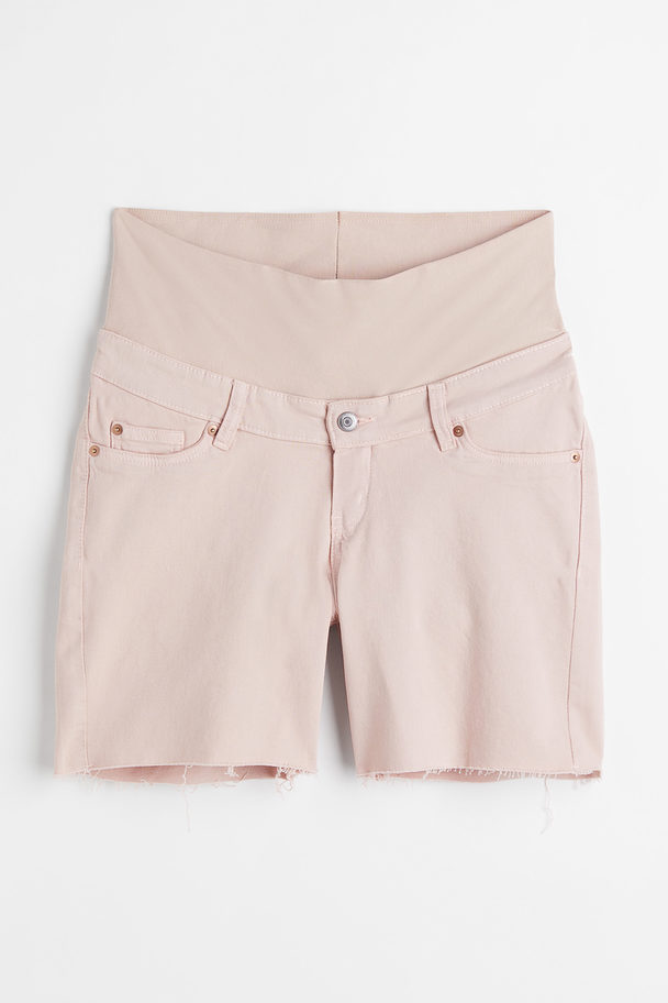 H&M Mama Denim Shorts Powder Pink