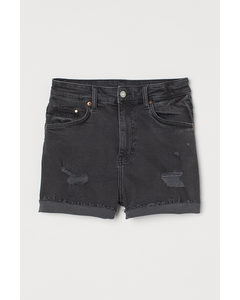 Mom Ultra High Jeansshorts Svart/washed Out