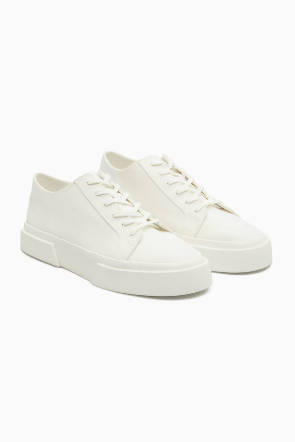 COS Canvas Lace-up Trainers White