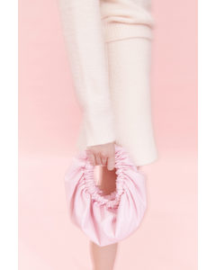 A-line Knitted Mini Skirt Powder Pink