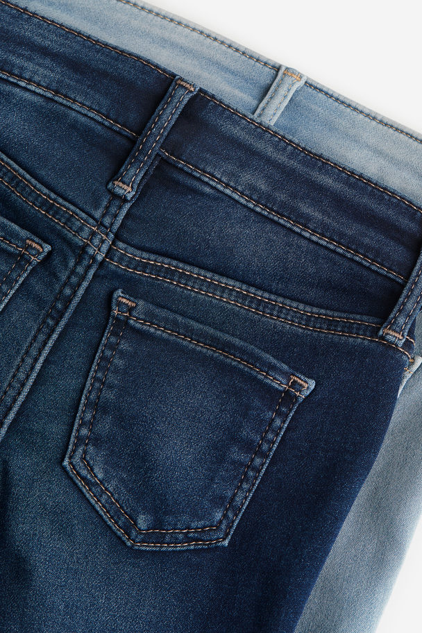 H&M 2-pack Super Soft Skinny Fit Jeans Denim Blue/light Denim Blue