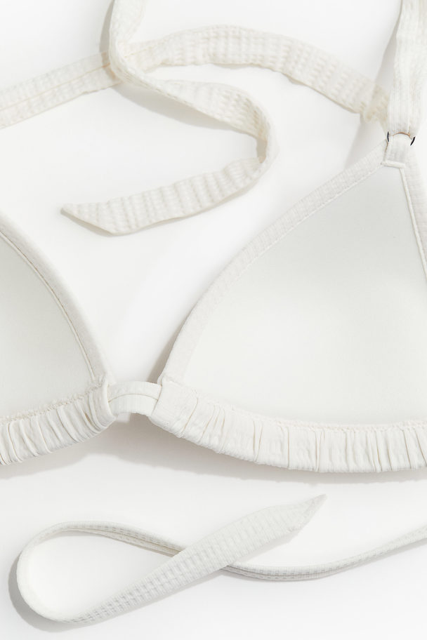 H&M Push-up Triangle Bikini Top White