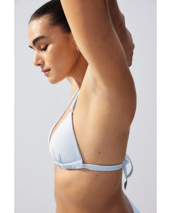 Push-up Triangle Bikini Top Light Blue