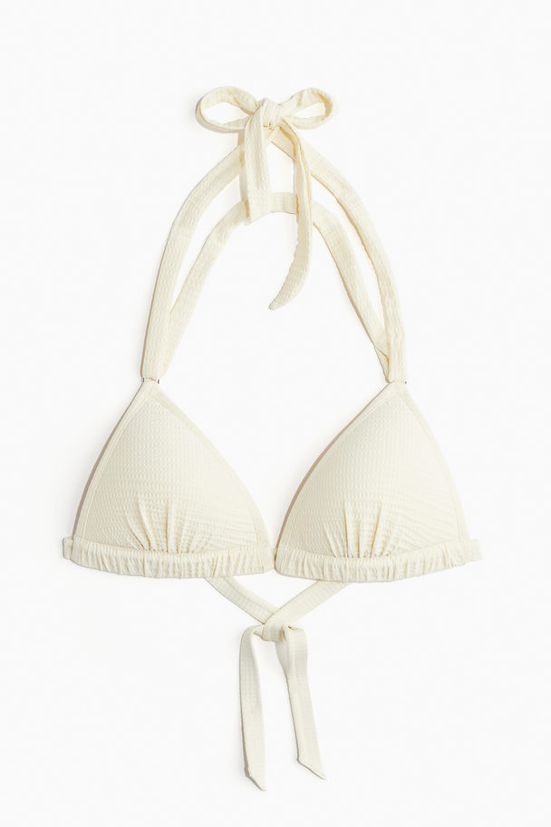 H&M Push-up Triangelbikinitop Bleekgeel