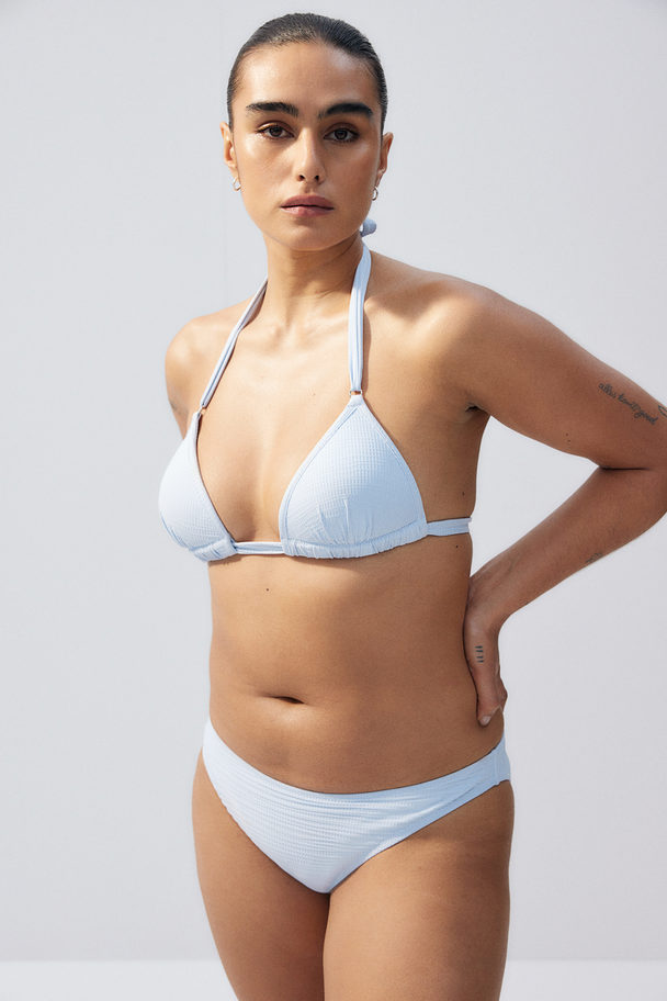 H&M Push-up Trekant-bikinitopp Lys Blå