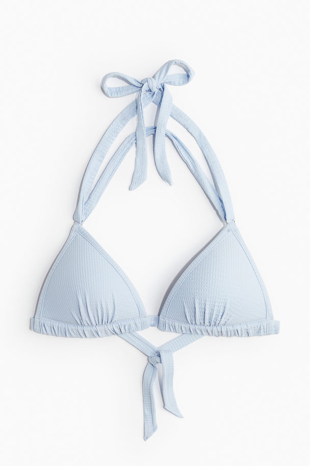 H&M Push-up Trekant-bikinitopp Lys Blå