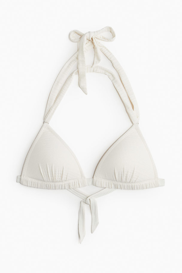 H&M Push-up Trekant-bikinitopp Hvit