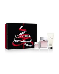 Giftset Calvin Klein Euphoria Edt 100ml + Aftershave Balm 100ml + Edt 15ml