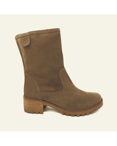 Dakota High Heel Boot In Tan Split Leather
