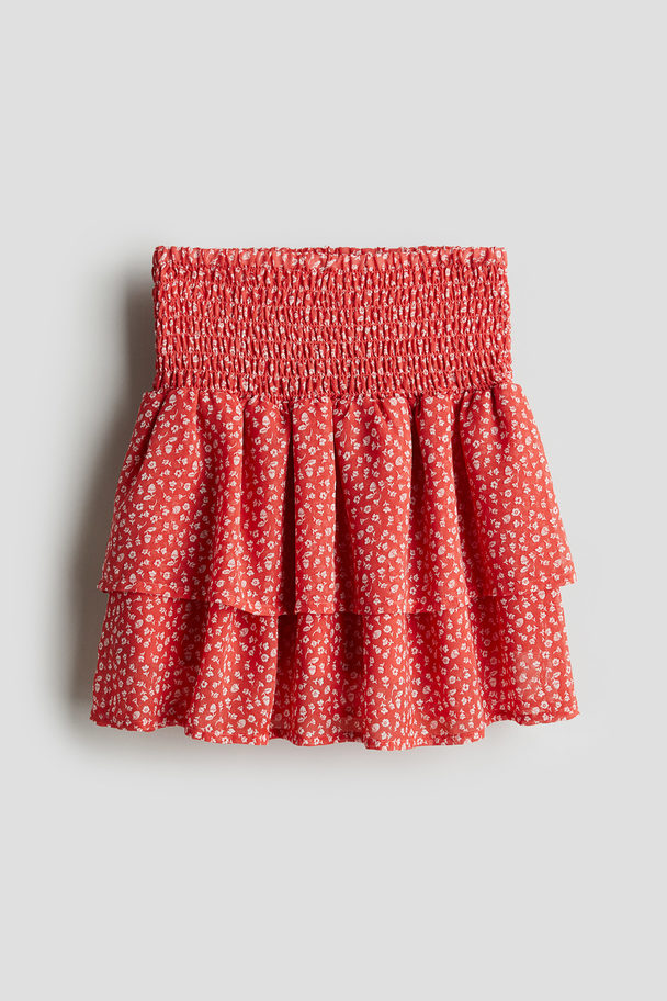 H&M Tiered Skirt Red/floral