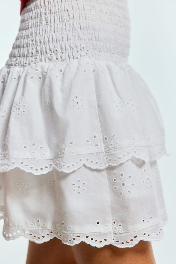 H&M Tiered Skirt White