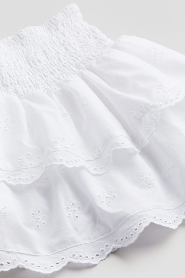 H&M Tiered Skirt White