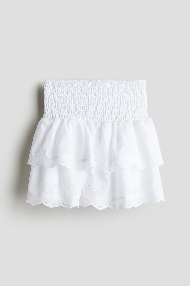 H&M Tiered Skirt White