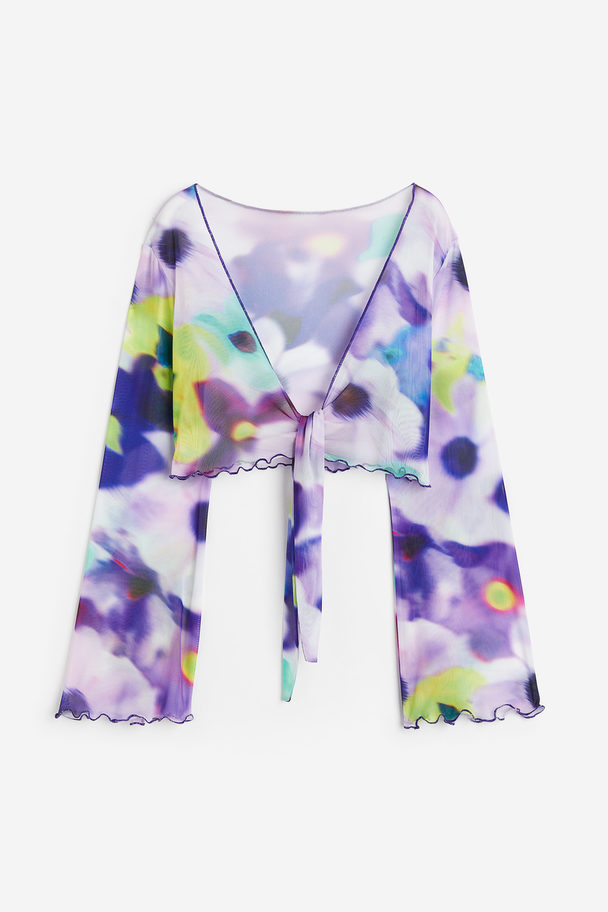 H&M Strandtop Lilla/blomstret