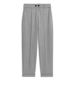 Tapered Wool Trousers Grey