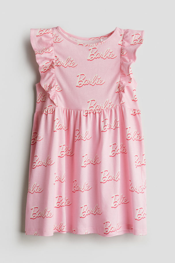 H&M Jerseykleid mit Volants Rosa/Barbie