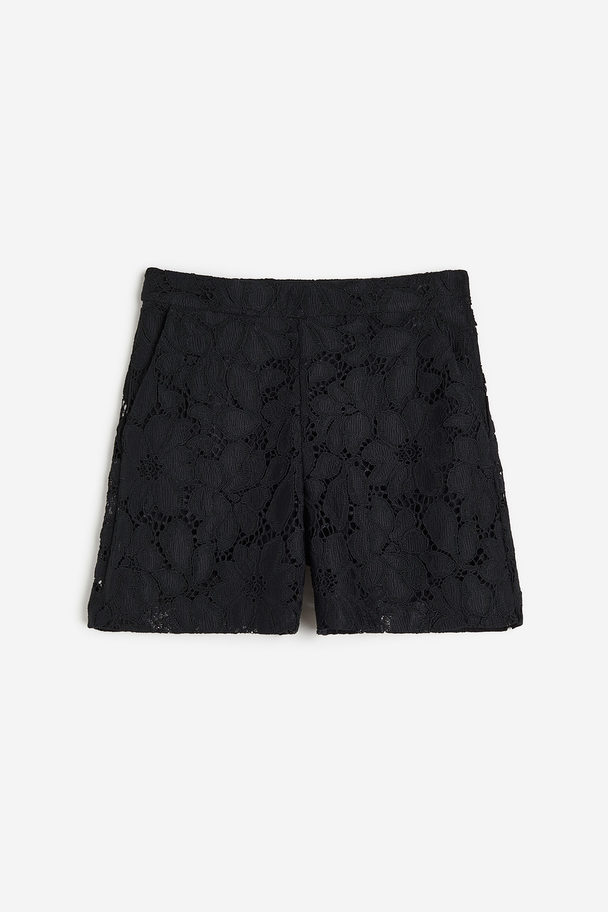 H&M Shorts aus Spitze Schwarz