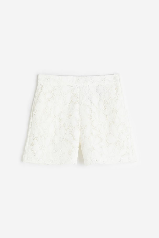 H&M Shorts aus Spitze Weiß