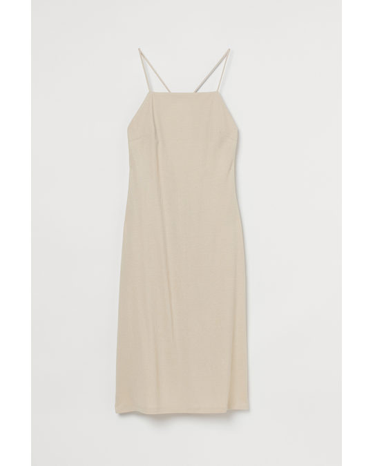 H&M Calf-length Dress Light Beige