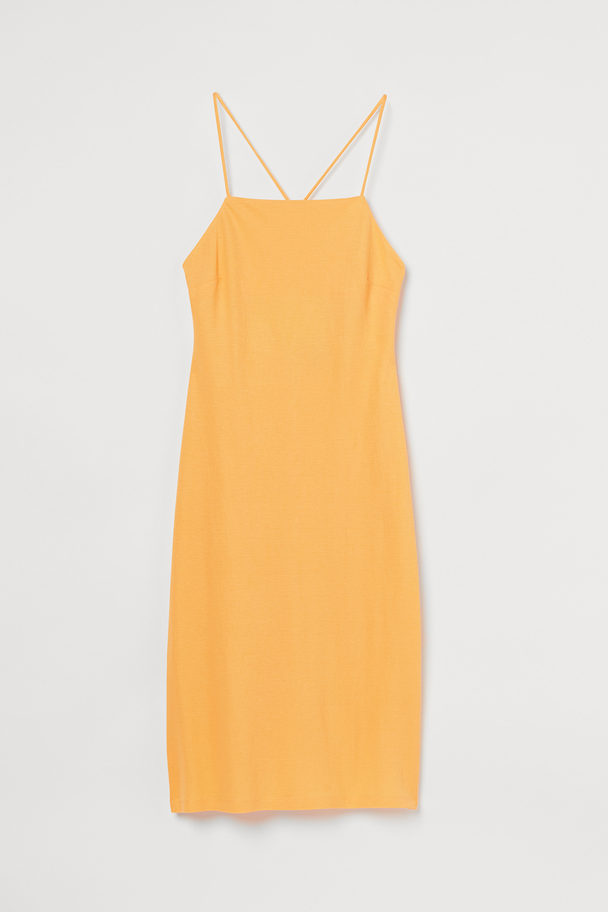 H&M Calf-length Dress Yellow