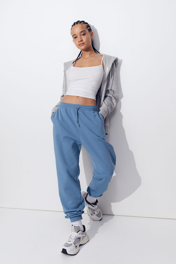 H&M High-waisted Joggers Blue