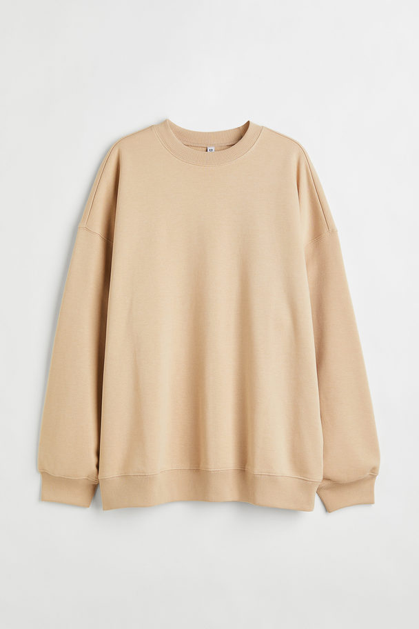 H&M Oversize Sweatshirt Beige