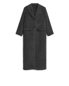 Full-length Wool Coat Dark Grey