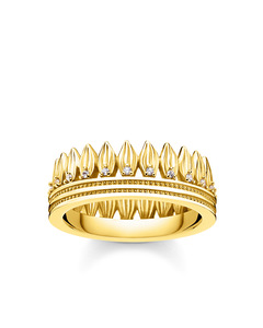 Ring 925 Sterling Silver, 18k Yellow Gold Plating