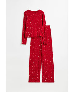 Pyjamas Rød/stjerner