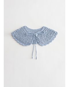Crocheted Collar Blue