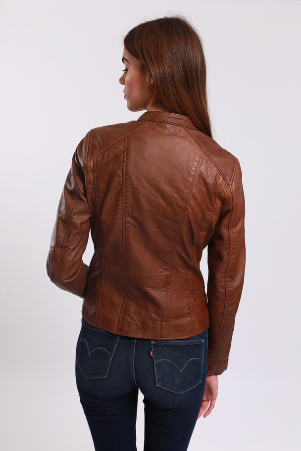 Le Temps des Cerises Leather Jacket Lany