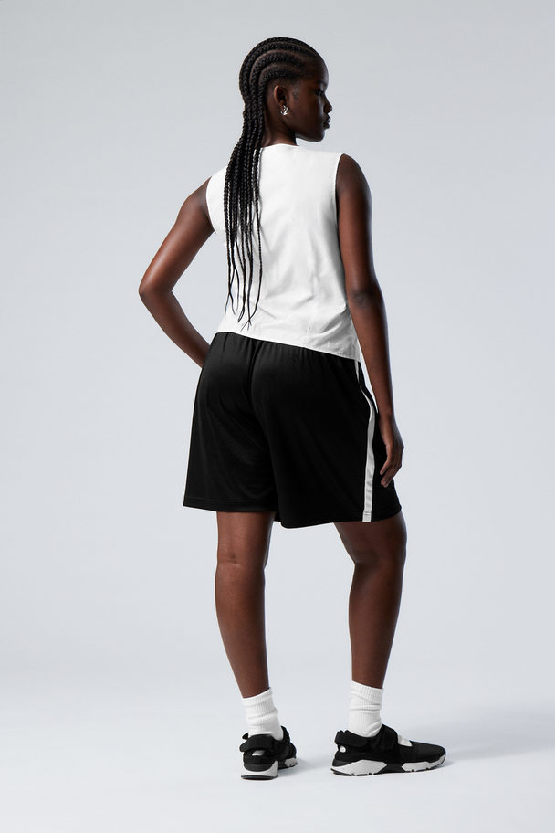 Weekday Loose Wide Colour-block Shorts Black