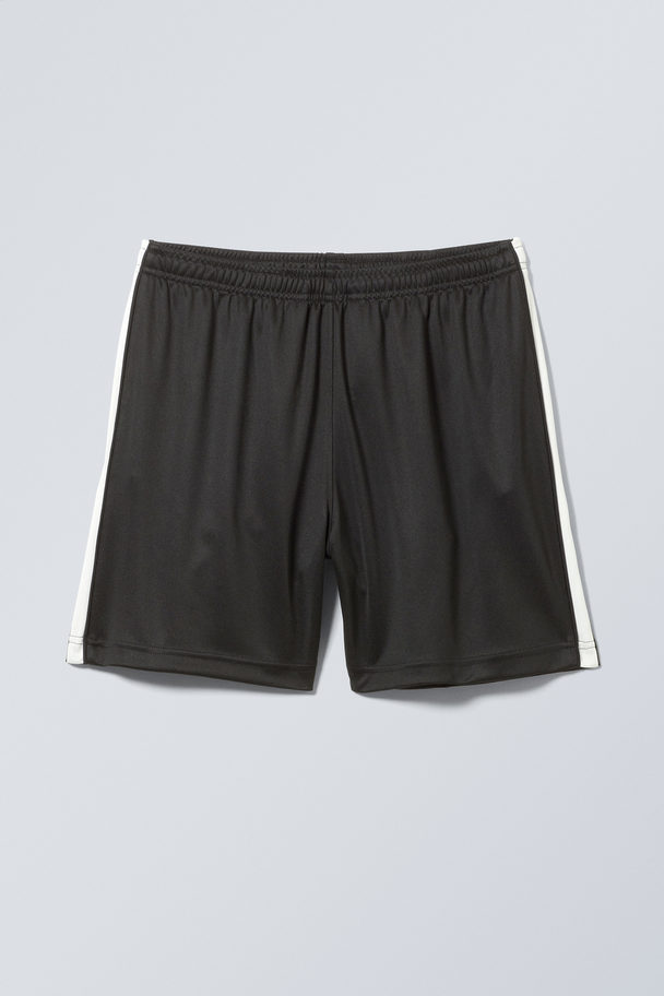 Weekday Weit geschnittene Shorts im Colorblock-Design Schwarz