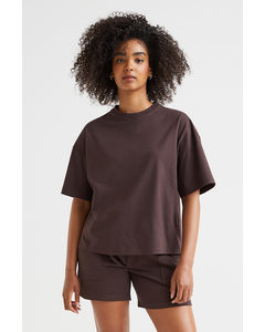 Boxy T-shirt Dark Brown