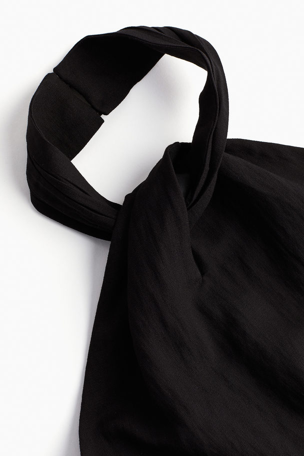 H&M Knot-detail Halterneck Jumpsuit Black