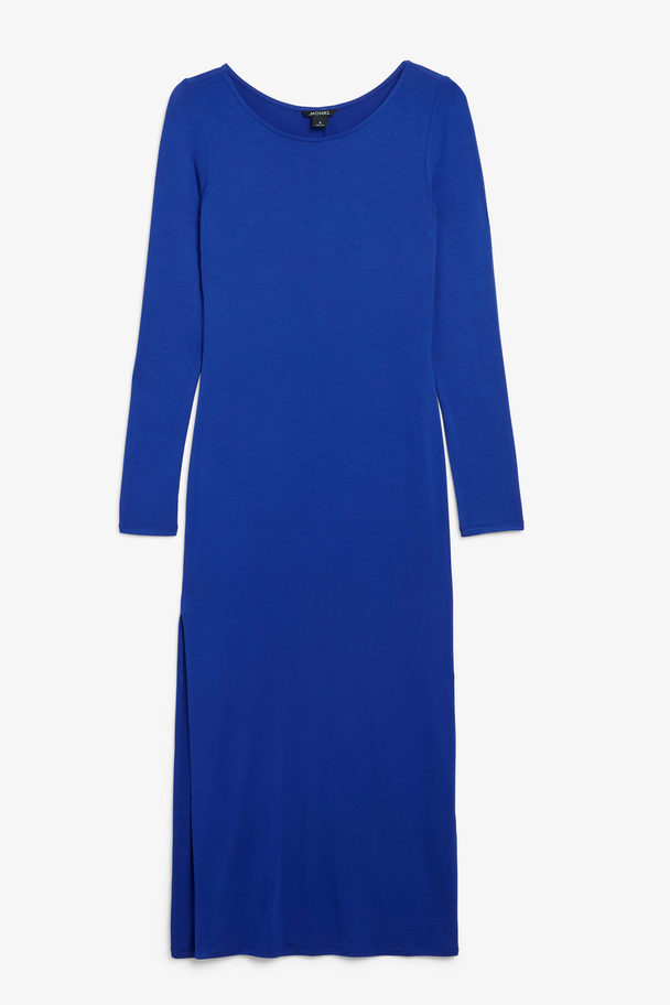 Monki Long Sleeve Bodycon Dress Royal Blue